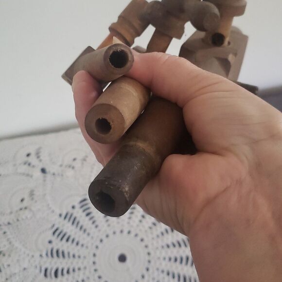 Vintage Lot of 3 Wooden Beer Wine Whiskey Keg Barrell Tap Spigot Spouts - Picture 3 of 11